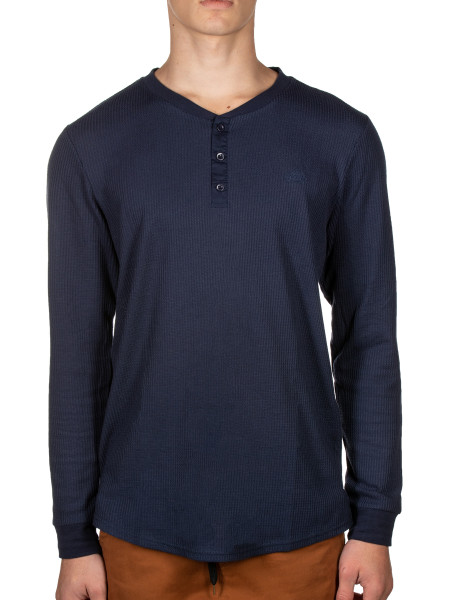 Team LTD Waffle Henley Navy