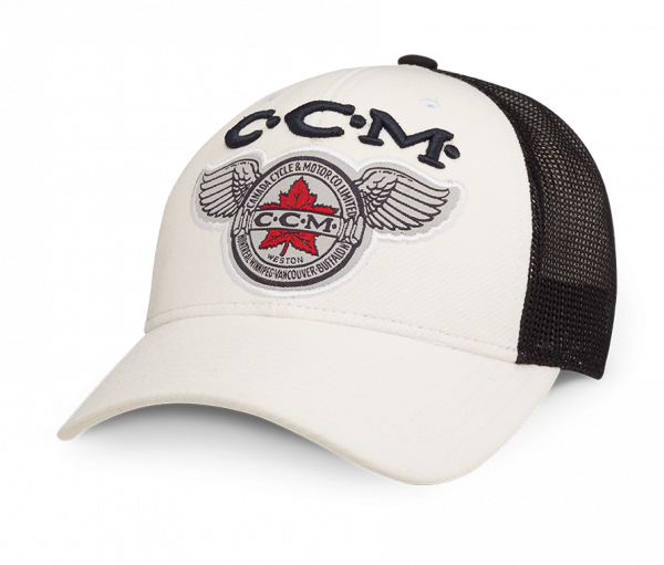 CCM Heritage Wings Mesh Back Trucker Cap Schwarz