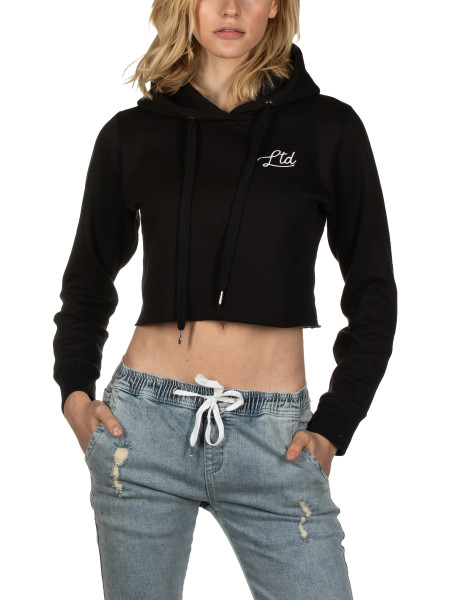 Team LTD Crop Hoodie Black