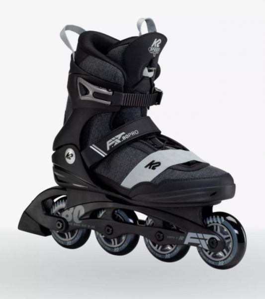 Inlineskates K2 F.I.T 80 Pro Men´s Schwarz Grau