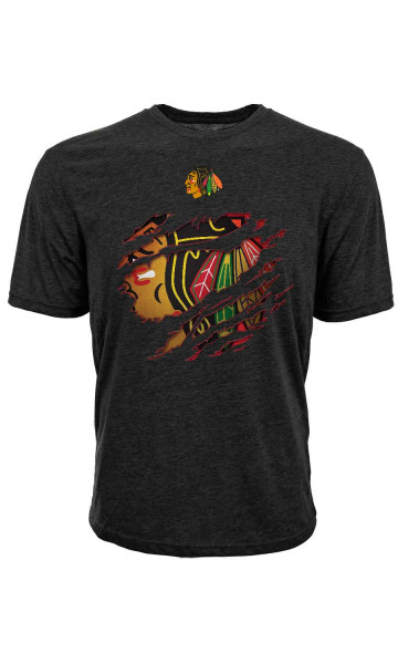 Levelwear Ripped SS Tee Chicago Blackhawks Youth