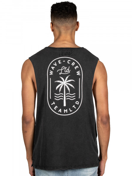 Team LTD Palm Tank Top Acid Black