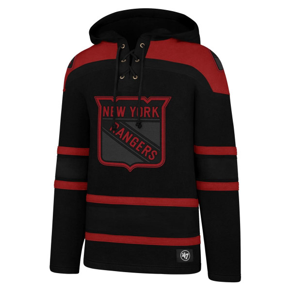 ´47 Brand NHL New York Rangers Jet Black Superior Lacer Hood