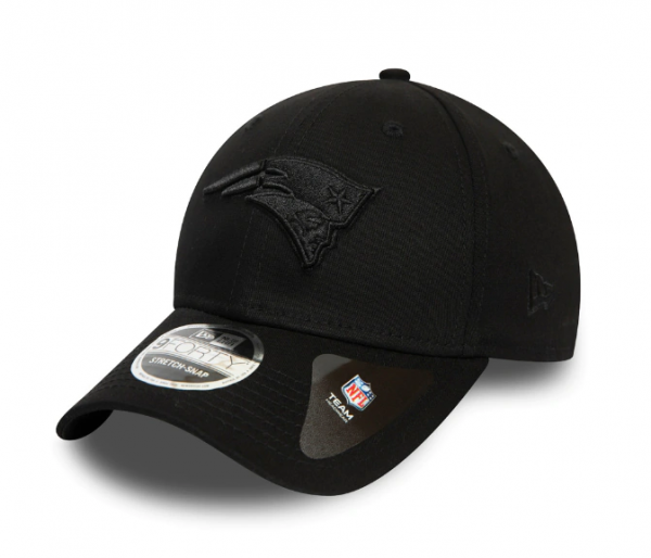 New Era Black on Black 940 SS Snapback New England Patriots