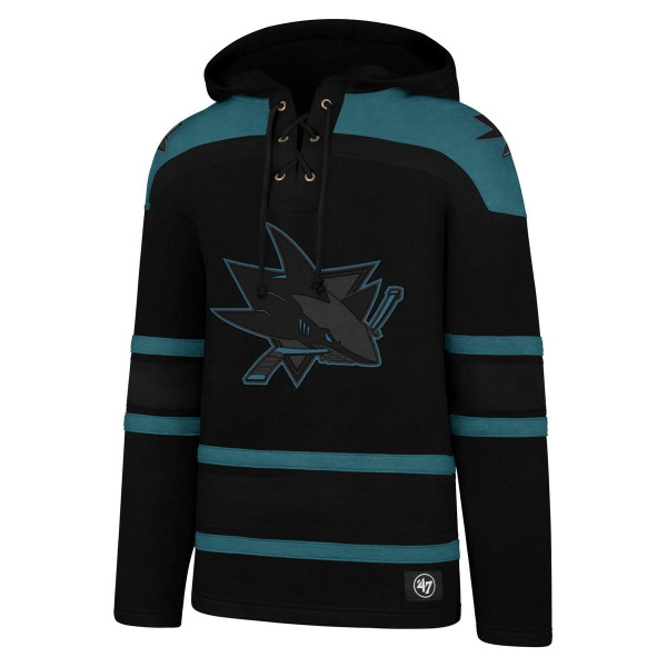 ´47 Brand NHL San Jose Sharks Jet Black Superior Lacer Hood Gr. S