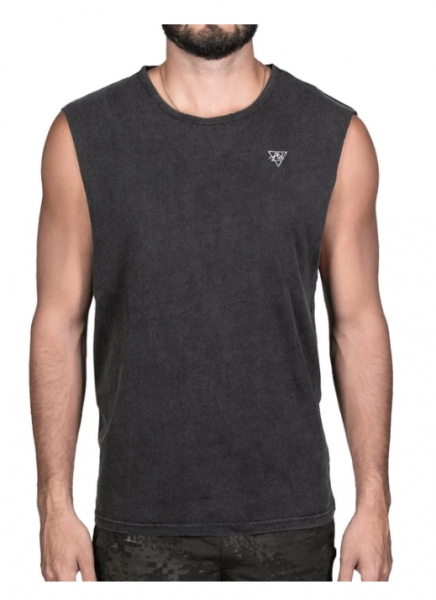 Team LTD Aussie Tank Black Acid Wash