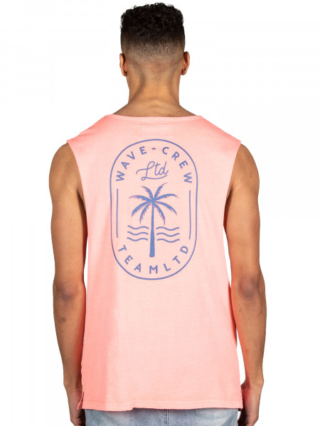 Team LTD Palm Tank Top Hot Peach