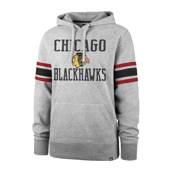 ´47 Brand NHL Chicago Blackhawks Double Block Sleeve Stripe Hood